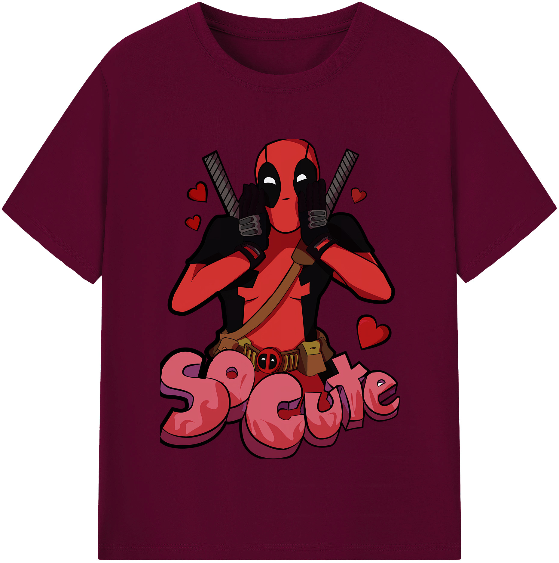 （画像用） Deadpool デッドプール レディースカジュアルプリントTシャツ（綿100％）